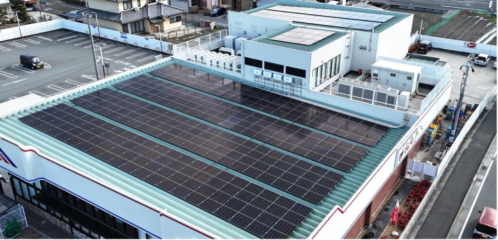 兵庫県姫路市某スーパーマーケット自家消費型太陽光発電設備